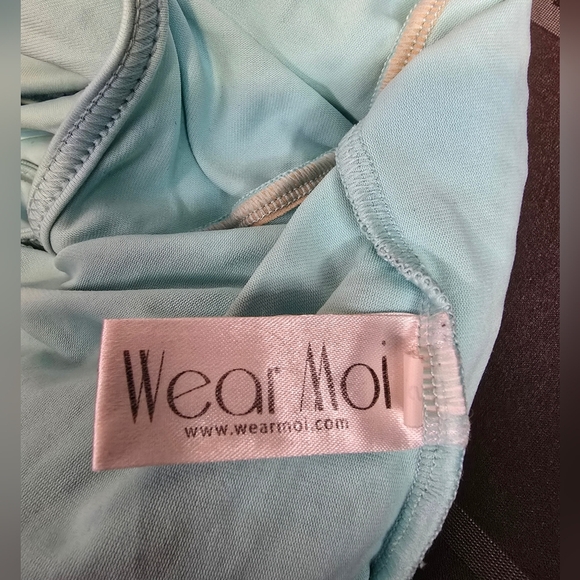 Aqua Lace Trim Bodysuit - Picture 3 of 3